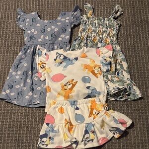 Bluey Themed Kids Dress Set